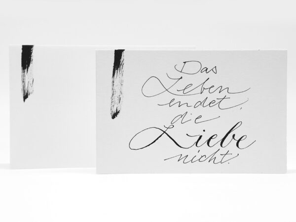 Trauerkarte – Handgeschrieben und gezeichnet