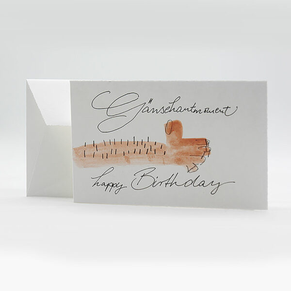 Glückwunschkarte Gänsehautmoment und Happy Birthday