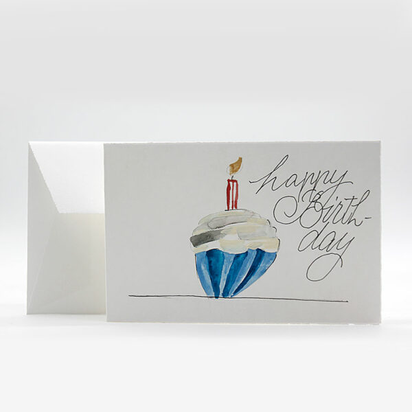Geburtstags-Glückwunschkarte mit Cupcake