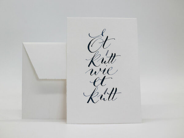 Geschenkkarte: Kölsches Grundgesetz – Artikel 2: Et kütt wie et kütt