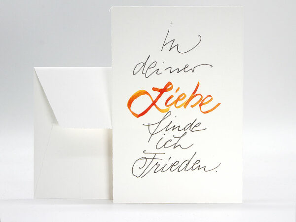Grußkarte Valentinstag: Liebe und Frieden