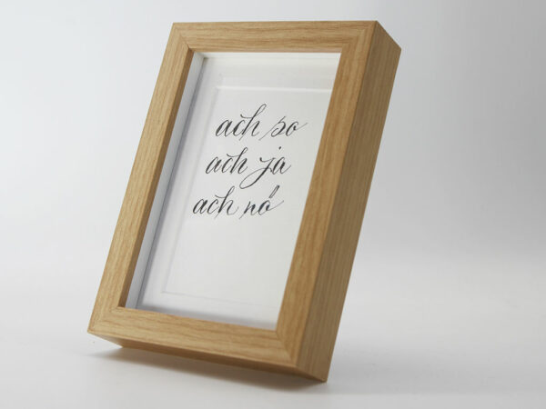 Kalligraphie "ach so..."