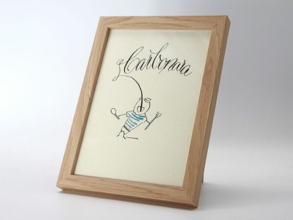 Wandbild und Kalligraphie "Carbonara"