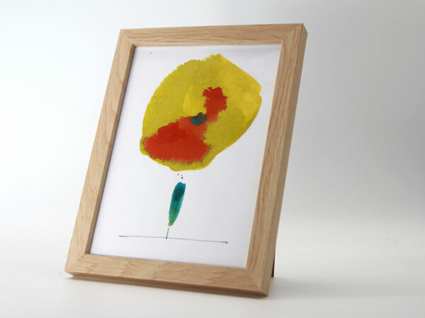 Tusche-Malerei: Abstrakte Blume in Vase