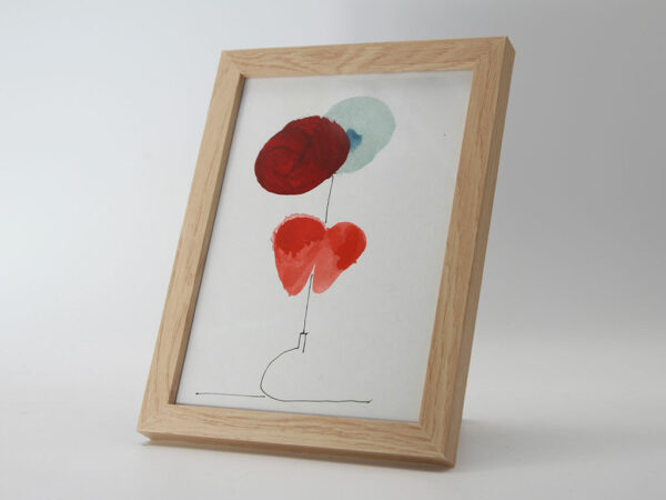 Florale Wanddekoration: Abstrakte Blume in Vase