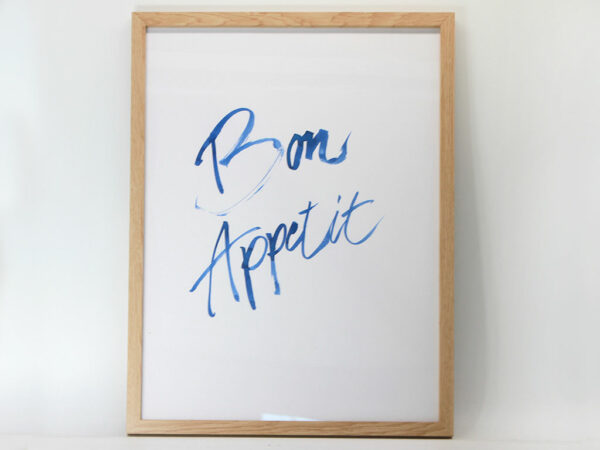 Original Kalligraphie: "Bon Appetit"