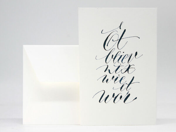 Geschenkkarte: Kölsches Grundgesetz – Artikel 5: Et bliev nix wie et wor