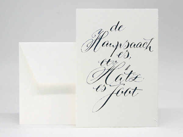 Geschenkkarte – Kölsche Hätz und Sprüche: De Haupsaach es, et Hätz es joot!