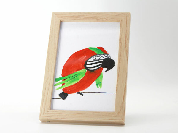 Tuschzeichung: Papagei