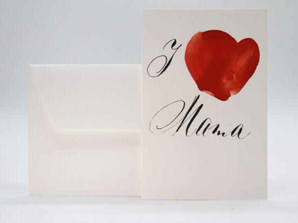 Handgeschriebene und handgemalte exklusive Grußkarte zum Muttertag