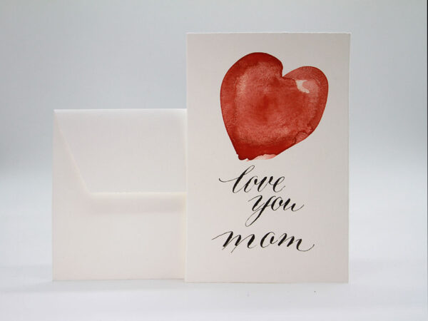 Handgeschriebene und handgemalte exklusive Grußkarte zum Muttertag