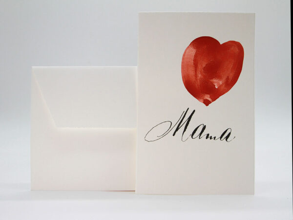 Handgeschriebene und handgemalte exklusive Grußkarte zum Muttertag