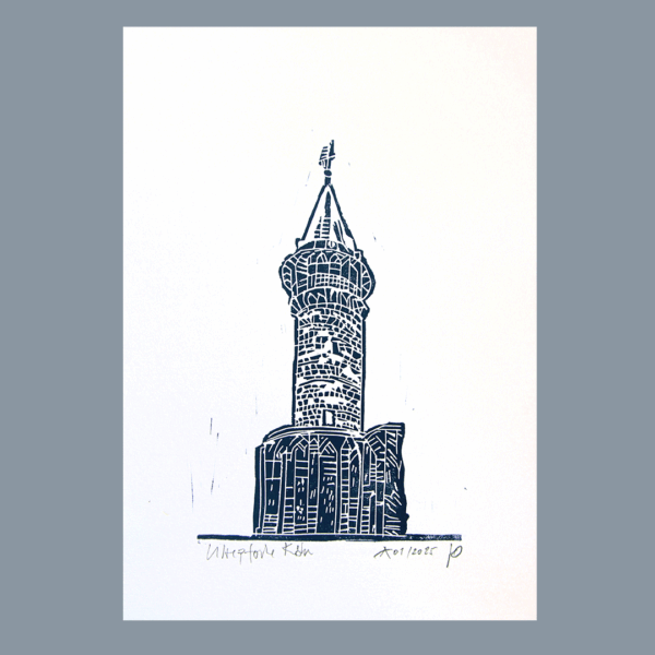 Linoldruck: Ulrepforte Köln