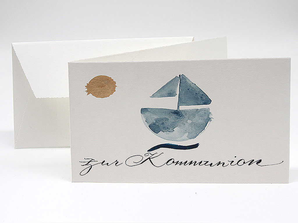 Eine einzigartige Glückwunschkarte zur Kommunion